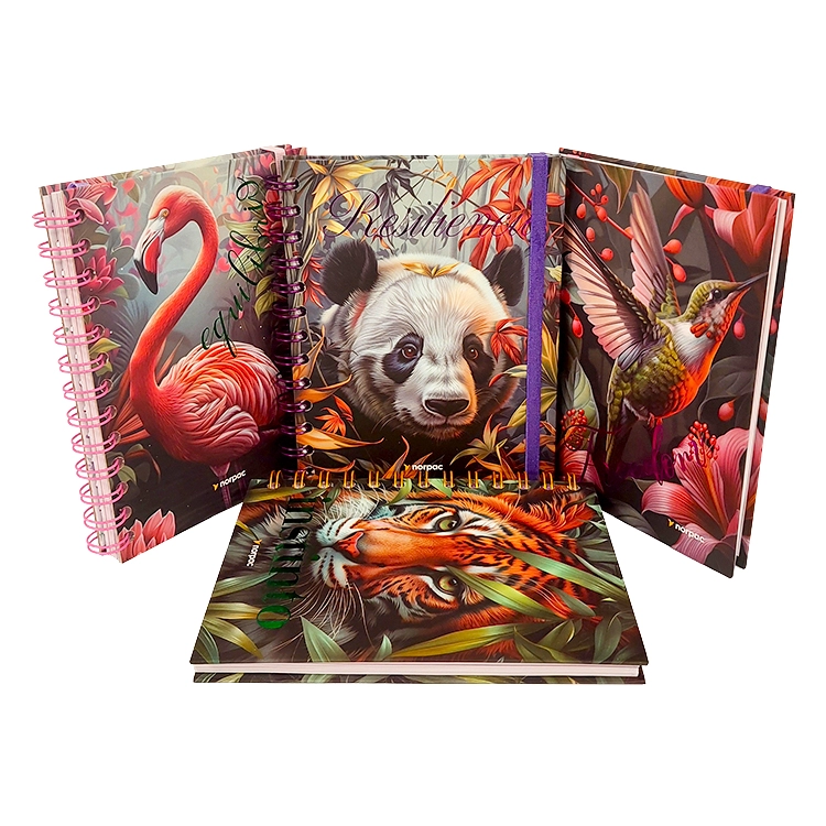 Agenda Norpac 2026 Luxury Linea Fauna Semanal Espiralada N°7 Tapa Dura Art.AGE916.